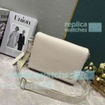 Copy L--V White Aerogram Leather Takeoff Messenger Bag